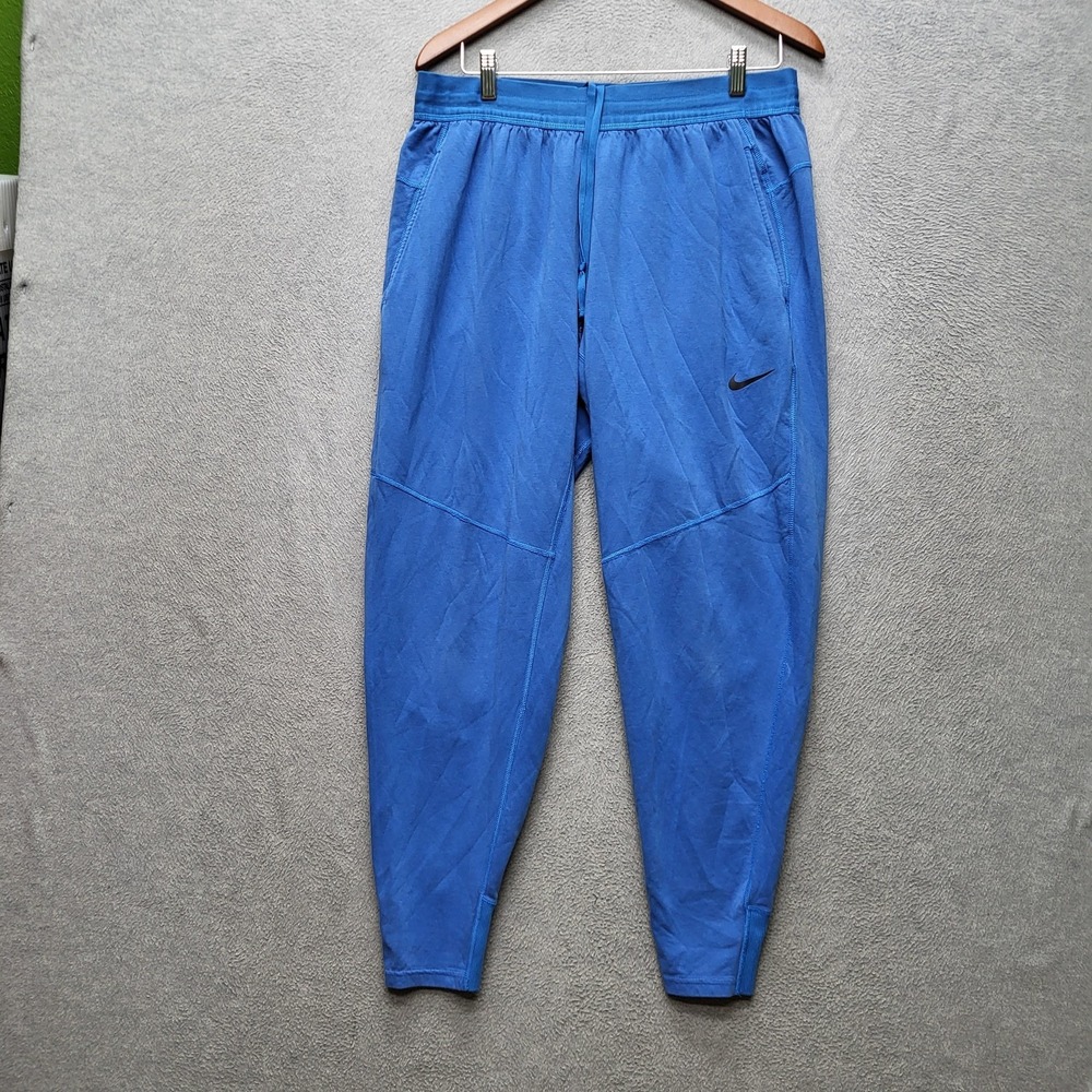 Nike Men Activewear Pants L Blue Tech Fleece Jogger BV4032-484 Logo 27" Inseam